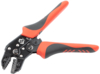 Preview: The image shows a cable cutter with red, ergonomically shaped handles and a black metallic cutting blade. The handles are non-slip and provide a good grip.