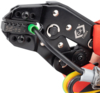 Preview: The image shows a flat pair of pliers with red and black grip areas. On the head of the pliers, the numbers 0.25 to 4 are marked, along with a green lever and a cable running through the pliers.