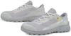 Preview: The image shows a pair of gray athletic shoes with a breathable mesh upper and a sturdy, rubberized sole. They have white laces and a modern, sporty shape.