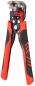 Preview: The image shows a cable cutter pliers with a red and black grip area. The pliers have a sturdy, metallic cutting edge and multiple adjustment options for different wire thicknesses.