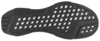 Preview: The image displays the bottom sole of a sports shoe. It is predominantly black with a textured pattern of white and black rubber threads that provide grip.