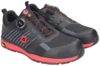 Preview: The image shows a pair of black, sporty shoes with red accents. They have a modern design, are sleek, and are equipped with a thick, non-slip tread.