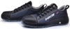 Preview: The image shows a pair of black athletic shoes. They have a sturdy, non-slip sole and a breathable, reinforced upper. The laces are black, and on the side is "HKS".