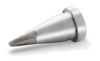 Preview: The image shows a silver, conically shaped metal nail with a flat head. The tip is slightly darkened, and the body has a smooth surface.