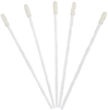 Preview: The image shows five white cotton swabs. They are slim and straight with a small, soft tip. The swabs are evenly arranged and appear clean and tidy.