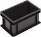 Preview: The image shows a rectangular, black plastic box without a lid. It has grippy sides and a smooth interior, ideal for storing items.