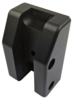 Preview: The image shows a black holder in rectangular shape with rounded edges. It has two holes for mounting. The surface is smooth and matte, giving it a modern appearance.