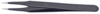 Preview: The image shows a black stainless steel tweezer. It has two pointed gripping arms that meet in the middle. The surface is smooth and appears sturdy.