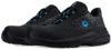 Preview: They are black athletic shoes with a breathable design and blue accents. The sole is sturdy, and the upper material has many small openings for good ventilation.