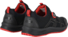 Preview: The image shows a pair of athletic shoes in black with red accents. They feature a breathable upper and a non-slip sole. The back is slightly raised and reinforced.