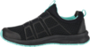 Preview: The shoe is sporty and has a black mesh upper. The sole is green-turquoise. It features elastic laces and a padded insole for comfort.