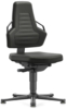 Preview: The chair is ergonomically shaped, has a black, textured surface, and high side supports. The seat is wide and padded, with height adjustability.