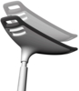 Preview: The image shows a modern spoon with a wide, slightly curved scoop section. The handle is slim and ergonomically designed, with two indentations for better grip.