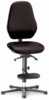 Preview: The chair is height-adjustable and has a black, padded seat and a slightly curved backrest. It stands on a stable, five-spoke base with casters. A foot ring provides additional comfort.