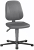 Preview: The chair is swivel and has a gray, padded seat as well as a high backrest. The legs are made of a sturdy cross with wheels for easy movement.