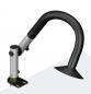 Preview: The image shows a flexible vacuum cleaner arm. It has a metallic body that transitions into a long, black hose. The hose ends in a wide, open nozzle.