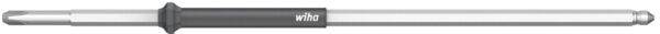 The image shows a long, slim screwdriver with a gray handle and a smooth, silver steel tip. The handle has a hexagonal shape for better grip.