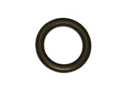 The image shows a simple, round rubber ring in a dark color. It has a uniform diameter and a slightly raised edge. The surface is smooth and has a slight shimmer.