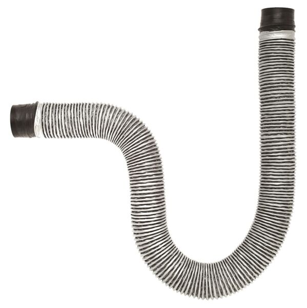 The image displays a flexible suction hose shaped like a "U". It has a corrugated surface and two black ends, which are typically used for connecting to devices.