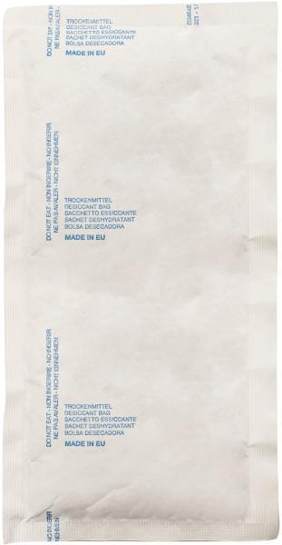 The image displays a bright package with text in blue font. It contains instructions and information. The material appears paper-like and is without distinctive textures.