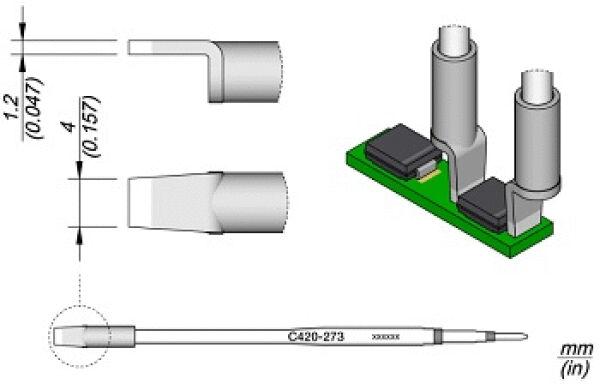 The image displays technical drawings of a sensor. The top part shows two views of the connector components, while the bottom part details the sensor with dimensions given in millimeters.