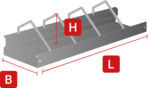 090.015 - Reel rack configurable with movable wire dividers