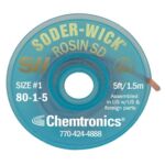 SW.80-1-5.ESD - Entlötlitze Soder-Wick Rosin 0,8 mm x 1,5 m / weiß