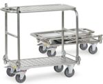 091.91180 - ESD folding trolley aluminium 720 x 450 mm, 2 handles